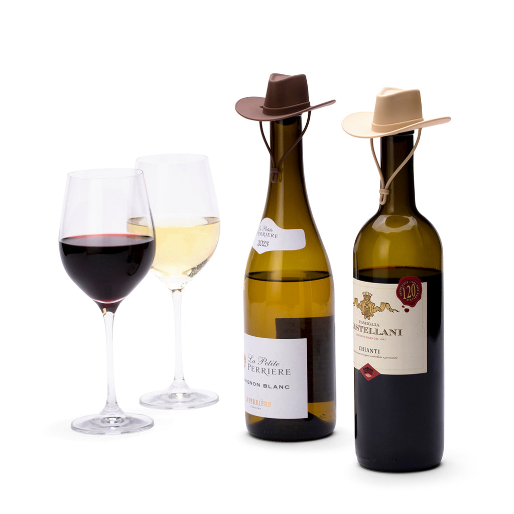 Howdy | Silicone Cowboy Hat wine fun party gift - GIFT FOR WINE LOVERS - pack of 2