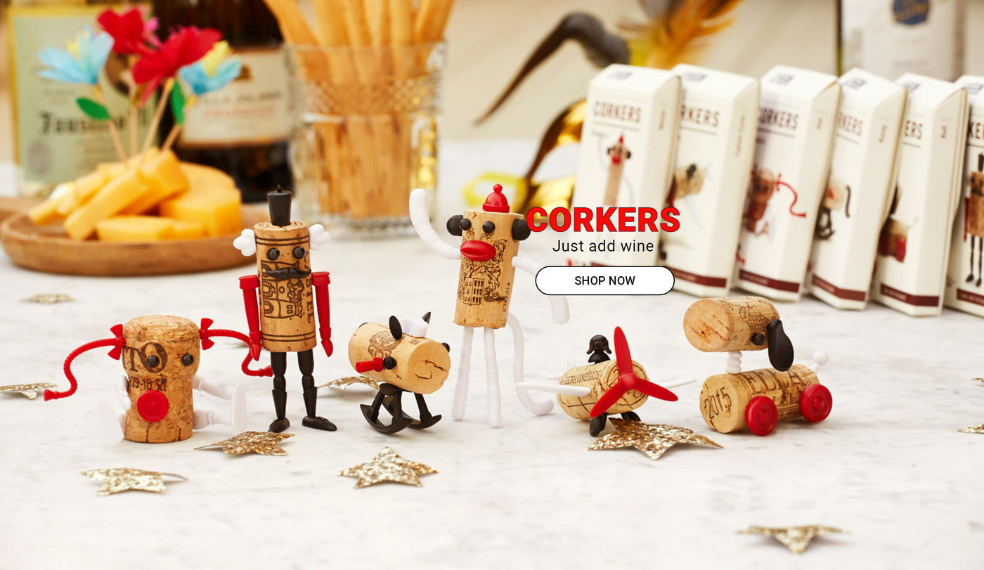 corkers - bring your corks to life. fun gift for wine lovers 
