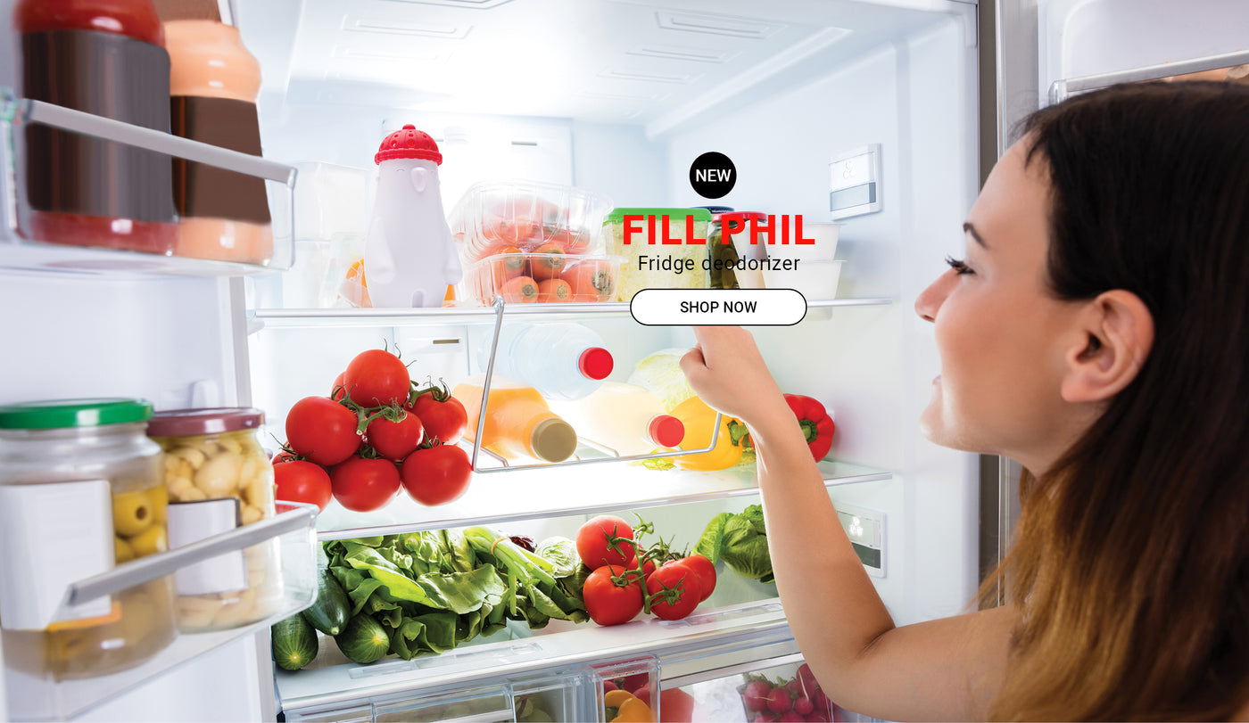Fill Phil fridge deodorizer – cute baking soda buddy