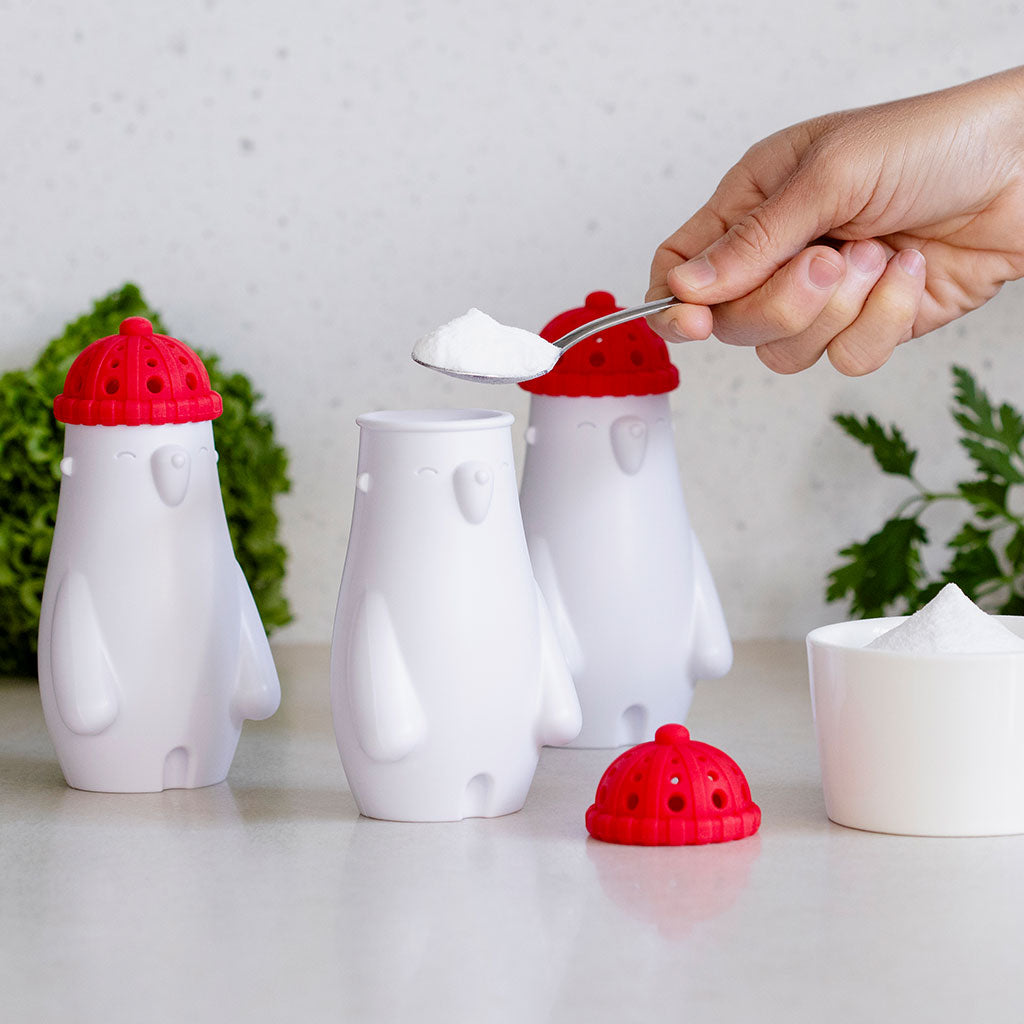 just add  baking soda to fill phil - refrigerator deodorizer by Monkey Business