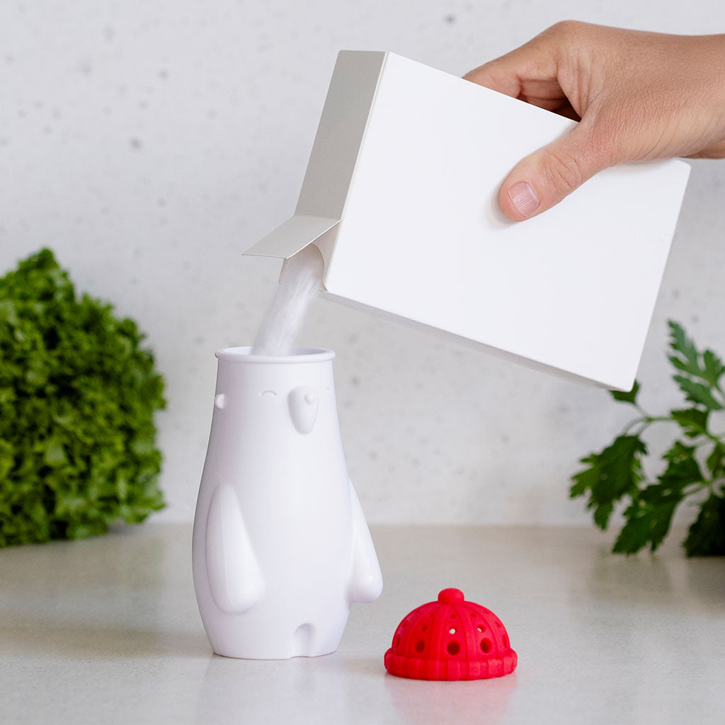 fill your Bear phil with baking soda refrigerator deodorizer
