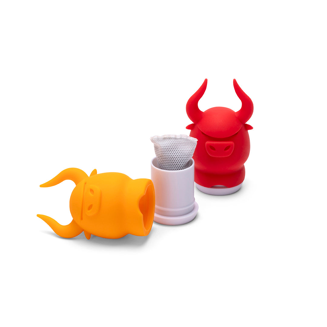 Fun and fierce sneaker fresheners shaped like bulls