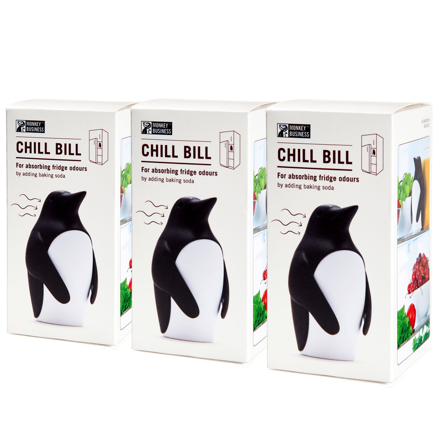 CHILL BILL | Fridge deodorizer - Deodorant & Anti-Perspirant - JUST ADD BAKING Soda Monkey Business - gift pack
