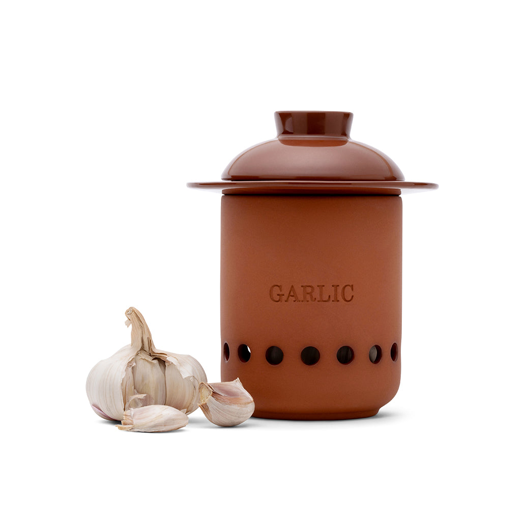 Terracotta Container For Garlic Holder | Heads & Cloves-  Monkey Business