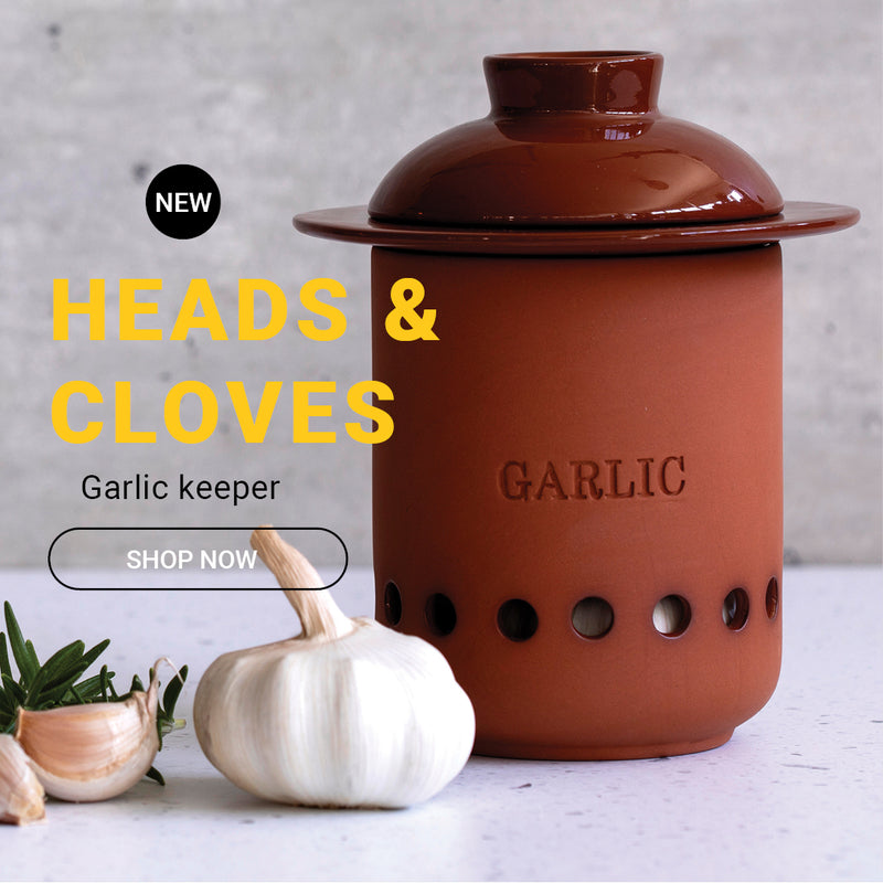 Terracotta Container For Garlic Holder | Heads & Cloves with charm to your kitchen counter