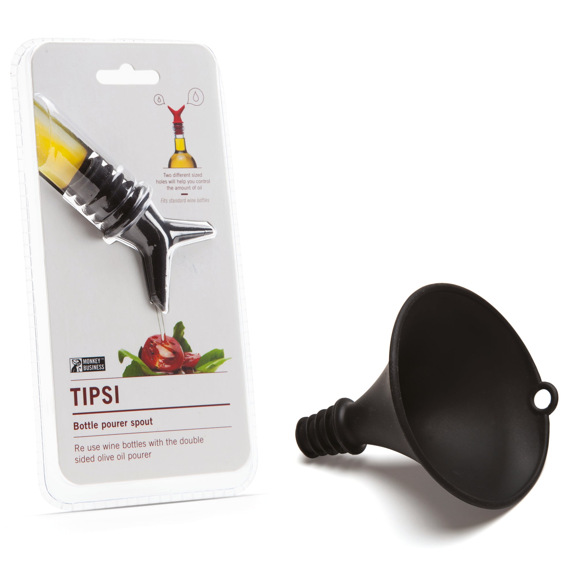 Silicone funnel that stays put while you pour