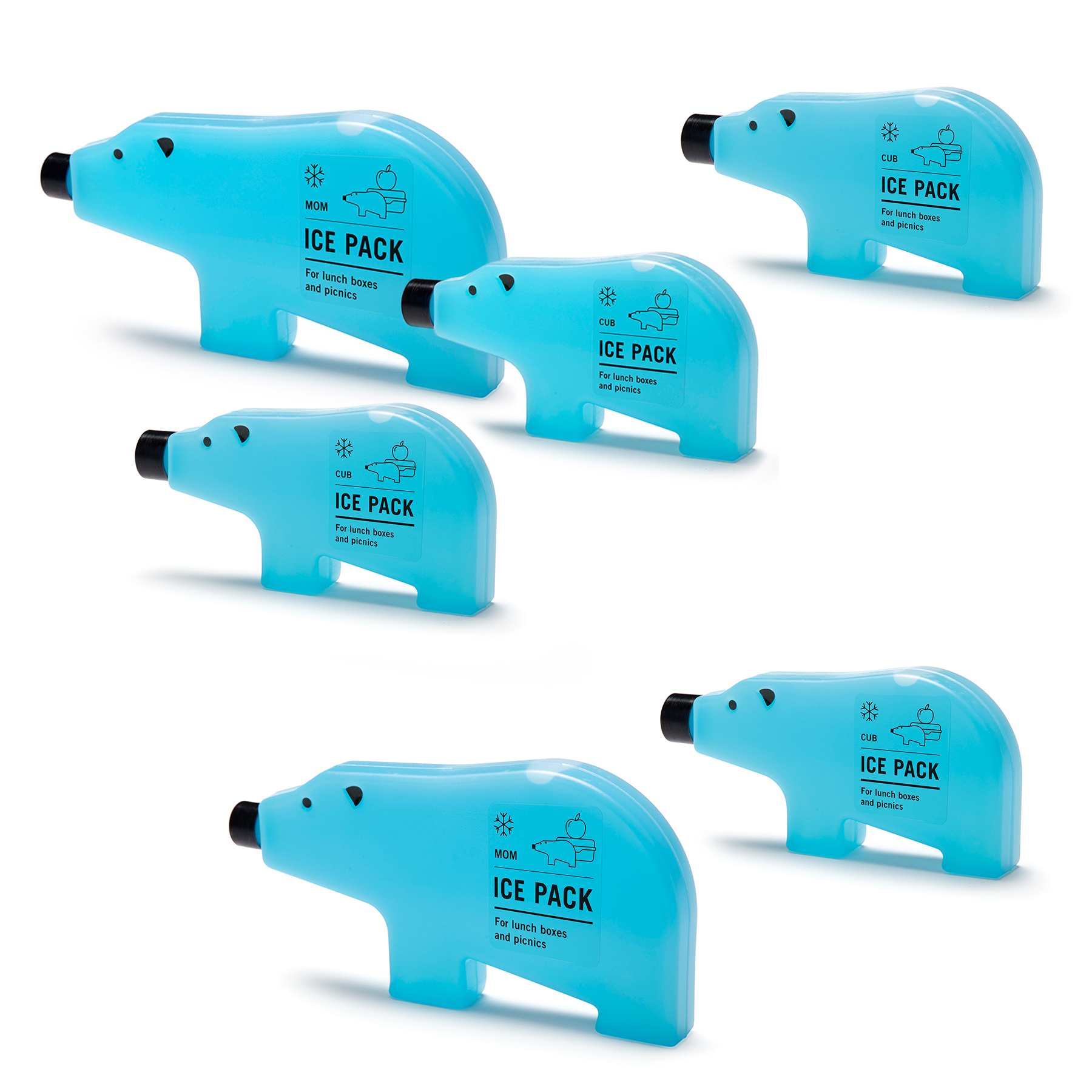 BLUE BEAR FAMILY | Set of 3 or 6 - Ice Packs - Monkey Business Europe