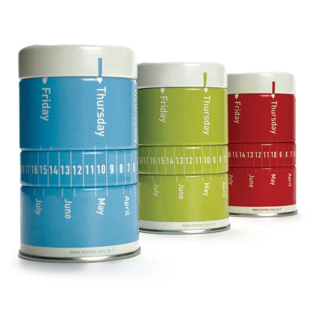 CALENDAR TIN | 3 story tin container -  - Monkey Business Europe