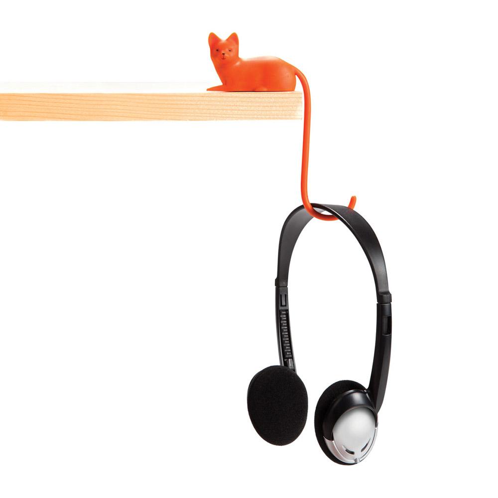 Fun tech gift – Ginger cat cable hook for desks or shelves - Monkey Business