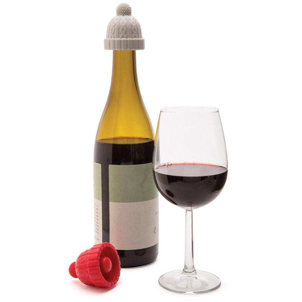 BEANIE  | Winter Hat Wine Bottle Stoppers  shaped like beanies Monkey Business