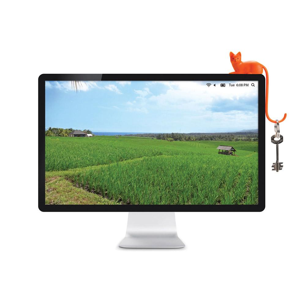 ginger adhesive monitor screen hook for desk and cable management Monkey Business