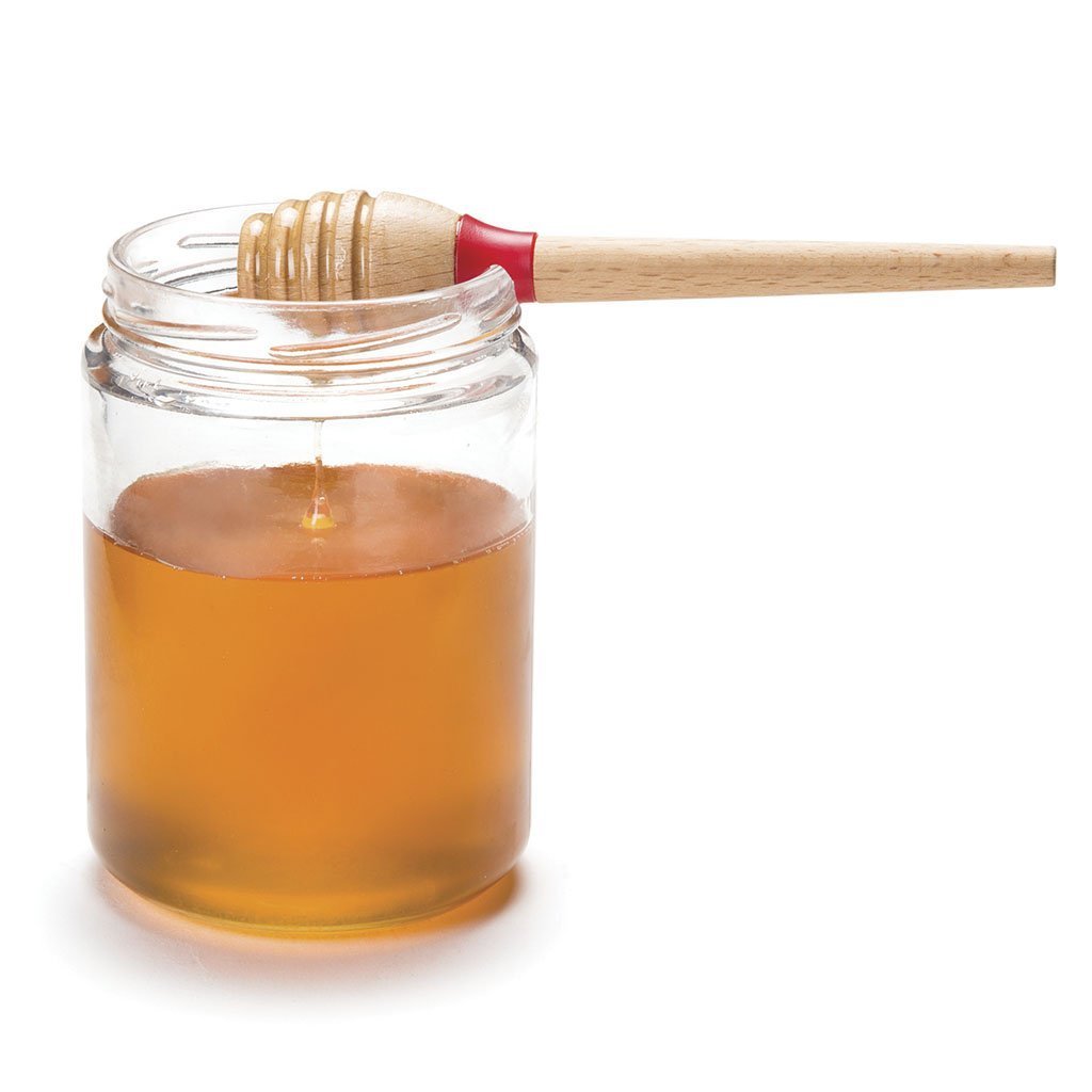 Honey server shaped like a tulip for neat pouring
