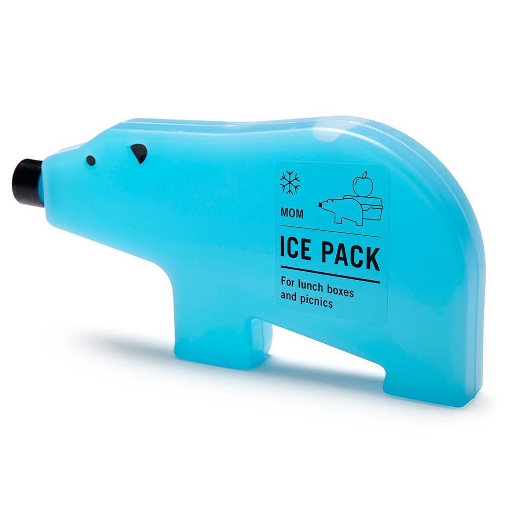Fun bear-shaped ice pack keeps food fresh
