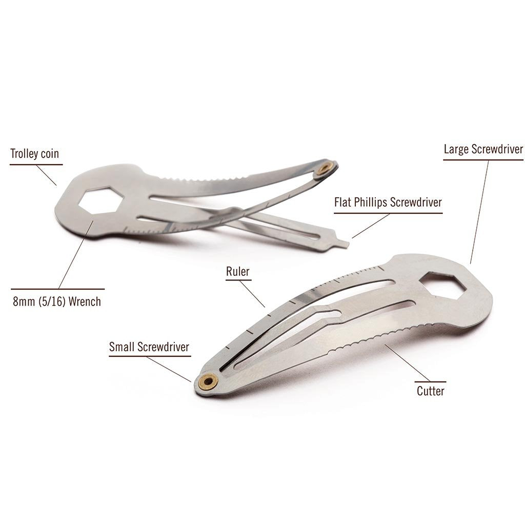 MTA HAIR CLIP & MINI TOOLS | Silver - Multifunction Tools & Knives - Monkey Business Europe